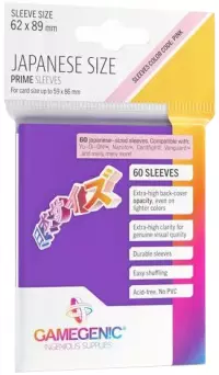1. Gamegenic: Japanese Size Prime Sleeves (62x89 mm)  - Koszulki na Karty - Purple - 60 szt.