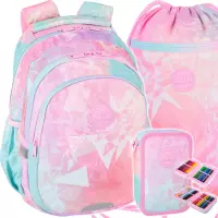 1. Zestaw 3el. CoolPack Jerry Plecak Szkolny Tie Dye F029912 + Worek F070912 + Piórnik F066912