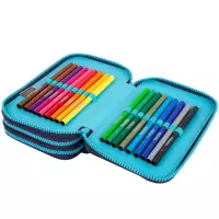 4. CoolPack Jumper 3 Piórnik Trzykomorowy Z Wyposażeniem Mrs Unicorn F067935