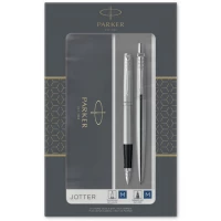 5. Parker Jotter Zestaw Pióro Długopis Steel Chrome 2093258