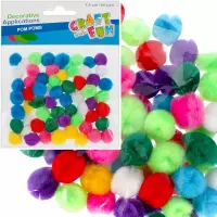 1. Craft With Fun Ozdoba Dekoracyjna Kolorowe Pompony Mini 411442