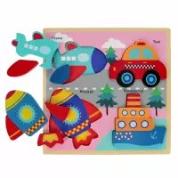 8. Bam Bam Układanka Drewniana Pojazdy 541642