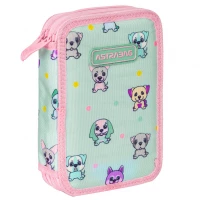 2. AstraBag Piórnik AC2 Dwukomorowy bez Wyposażenia Puppies World 503024002