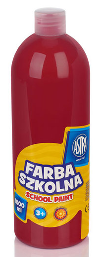 1. Astra Farba Szkolna 1000 ml - Czerwona Ciemna 301217044