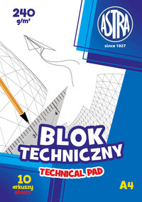 1. Astra Blok Techniczny A4 10 Arkuszy 240g 106119006