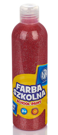 1. Astra Farba Szkolna 250 ml - Brokatowa Czerwona 301217043