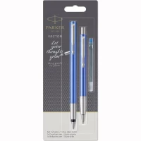 1. Parker Zestaw Niebieski Vector Pióro Długopis 2046838