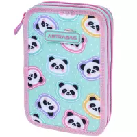 6. AstraBag Piórnik AC2 Dwukomorowy bez Wyposażenia Minty Pandas 503025013
