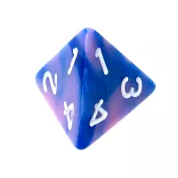 2. Komplet kości REBEL RPG - Dwukolorowe - Niebiesko-różowe