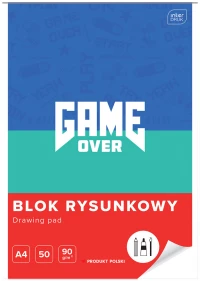1. Interdruk Blok Rysunkowy Game Over A4 50 kartek 90g 314512