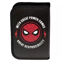 3. Paso Piórnik Dwuklapkowy bez Wyposażenia Spider Man Black SP25WW-P001BW