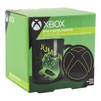 1. Zestaw Prezentowy Xbox: Kubek + Metalowa Podkładka