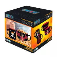 1. Zestaw Śniadaniowy One Piece: Luffy - Miska + Kubek