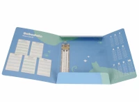 2. Starpak Teczka z Gumką Kotek Niebieskie Pastele 398149