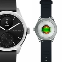 2. Withings Scanwatch 2 - zegarek z funkcją EKG, pomiarem pulsu i SPO2 oraz mierzeniem aktywności fizycznej i snu (42mm, black)