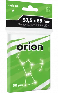 1. Rebel Koszulki na Karty Light Orion "Standard American Light"  - 57,5x89 mm - 100 sztuk