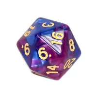6. Komplet kości REBEL RPG - Dwukolorowe - Ciemnoniebiesko-purpurowe