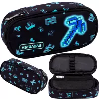 7. AstraBag Piórnik AC6 Saszetka Usztywniona Dark Pixel 503025018