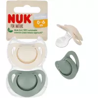 1. Nuk Smoczek Uspokajający Silikonowy 0-6m For Nature Zielony 2szt 549049