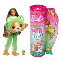 1. Mattel Lalka Barbie Cutie Rev Kostium Piesek Żaba HRK24 
