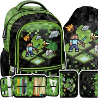 1. Paso Zestaw Szkolny 3el. Pixel Game Plecak PP24XL-260 + Piórnik PP24XL-P001 + Worek PP24XL-712