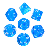 10. Komplet kości REBEL RPG - Mini Kryształowe - Niebieskie