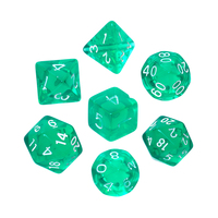 10. Komplet kości REBEL RPG - Mini Kryształowe - Zielone