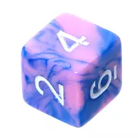 6. Komplet kości REBEL RPG - Dwukolorowe - Niebiesko-różowe