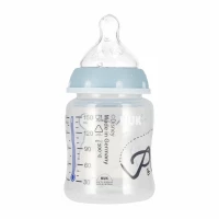 1. Nuk Butelka 150ml 0-6m First Choice+ Smoczek Silikonowy M Kubuś Niebieska 536897