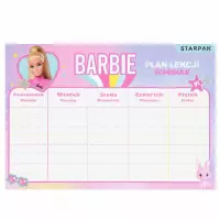 3. Starpak Plan Lekcji z Tabliczką Mnożenia A5 Barbie 560055
