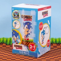 3. Zestaw Prezentowy Sonic the Hedgehog: szklanka + podkładka + brelok