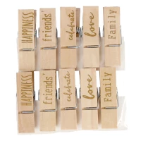 2. Craft With Fun Ozdoba Dekoracyjna Klamerki Drewniane z Napisami 480886