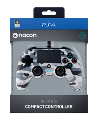 1. NACON PS4 Pad Przewodowy Compact Controller Camo Szare