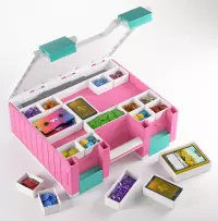 16. Gamegenic: Game Castle - Walizka z Pudełkami - Pink/White/Teal