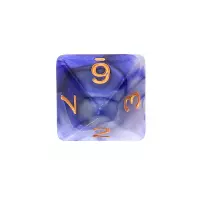 6. Komplet kości REBEL RPG - Dwukolorowe - Fioletowo-srebrne