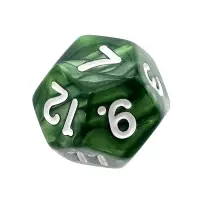5. Komplet kości REBEL RPG - Perłowe - Zielone