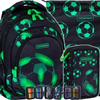 1. AstraBag Zestaw Szkolny Neo Football AB330 3el. Plecak 502024101 + Worek 507024050 + Piórnik 503024064