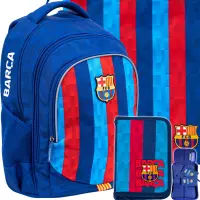 1. Astra Zestaw Szkolny 3el. FC Barcelona Plecak AB340 502023094 + Worek 507023033 + Piórnik 503023058