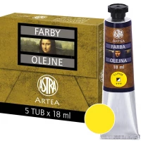 1. Astra Artea Farby Olejne 5 Tub 18ml Kadmium Cytrynowy 83410954
