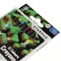 2. Starpak Kredki Woskowe 12 Kolorów Pixel Game 484792