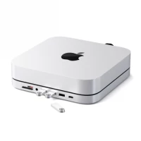 1. Satechi Aluminum Hub - Aluminiowa Podstawka do Mac Mini z Hub USB-C Silver