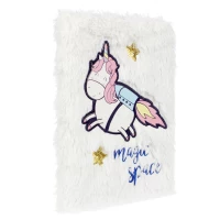 4. Starpak Pamiętnik Pluszowy Notes A5 Unicorn Space 502157