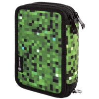 3. AstraBag Piórnik Trzykomorowy z Wyposażeniem AC31 Pixel One 503022020