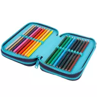 2. CoolPack Jumper 3 Piórnik Trzykomorowy Z Wyposażeniem Mrs Unicorn F067935