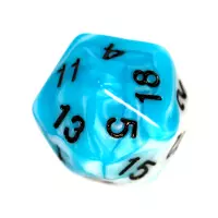 3. Komplet kości REBEL RPG - Dwukolorowe - Błękitno-białe