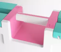 7. Gamegenic: Game Castle - Walizka z Pudełkami - Pink/White/Teal