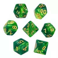 1. Komplet kości REBEL RPG - Dwukolorowe - Miętowo-zielone