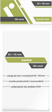 1. Rebel  Koszulki na karty (65x110 mm) "Basilisk" 100 sztuk