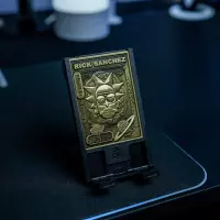 6. Rick and Morty Zestaw: Stojak na telefon +3x Płytki Digiplates