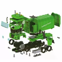 3.  Mega Creative Auto Ciężarowe Do Skręcania Śmieciarka 543858